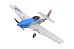 Радиоуправляемый самолет Volantex RC Mustang 400мм (синий) 2.4G 2ch LiPo RTF with Gyro - EXA76203B
