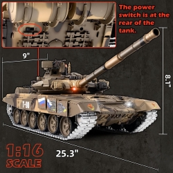 Радиоуправляемый танк Heng Long Type 90 Pro Russia масштаб 1:16 RTR 2.4G - 3938-1PRO V7.0