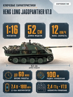 Радиоуправляемый танк Heng Long Jagdpanther Orig 3869-1 V7.0