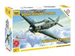 Модель Сборная ZVEZDA Истребитель Немецкий Фокке-Вульф FW-190A4 (сборка без клея), 1:72
