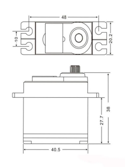 Сервомашинка аналоговая JX Servo PS-4806HB (48.5г/6.21/0.12/6V) стандартная
