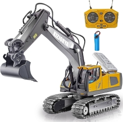 Радиоуправляемый экскаватор Huina / YiCong (свет, звук, металл ковш, акб, 1:20) - BC1043