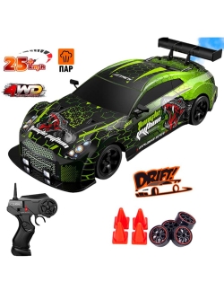 Радиоуправляемая машина для дрифта HB Nissan GTR (4WD, свет, пар, акб, 1:16) - SC16A13