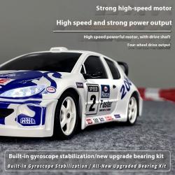 Радиоуправляемая машина для дрифта LD RC масштаб 1:28 4WD 2.4G Peugeot 206 WRC - 2802PRO White