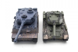 Радиоуправляемый танковый бой T34 Tiger масштаб 1:28 с эффектом грязи ZEGAN 99824D