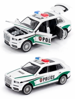 Радиоуправляемая полицейская машина Rolls-Royce Cullinan 1:22 металл - HCL-3606-WHITE