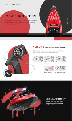 Радиоуправляемый катер WL Toys 2.4G - WL917-RED