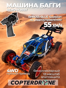 Радиоуправляемая машина багги Remo Hobby Scorpion 4WD RTR масштаб 1:8 2.4G - RH8055-BLUE