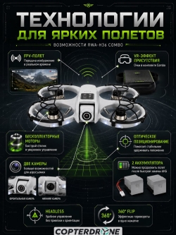 Радиоуправляемый квадрокоптер + очки VR Combo - RWA-H36