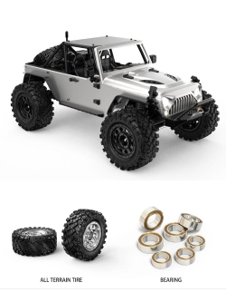 Радиоуправляемый краулер MJX Hyper Go H12Y+ (серый) FOC Brushless LED 4WD RTR масштаб 1:12 2.4G - MJ-H12Y+S