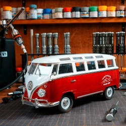 Радиоуправляемая машина минивэн WPL D-52MINI Volkswagen T1 красный 1:16 - WPLD-52MINI-RED