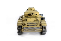 Радиоуправляемый танк Taigen 1/16 Panzerkampfwagen III (Германия) дым, свет (для ИК боя) V3 2.4G RTR пустыня - TG3848-BD-IR3.0