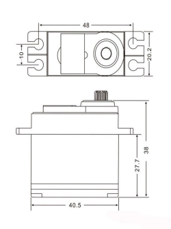 Сервомашинка аналоговая JX Servo PS-5515MG (55.6г/15.32/0.16/6V) стандартная