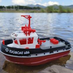 Радиоуправляемый буксир Heng Long Tugboat (черный) 2.4G 1/72 RTR - 3800-B