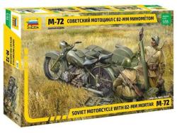 Модель Сборная ZVEZDA Советский мотоцикл М-72 с минометом, 1:35