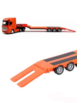 Металлический грузовик трейлер HUI NA TOYS масштаб 1:50 - HN1730-ORANGE
