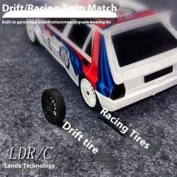 Радиоуправляемая машина для дрифта LD RC масштаб 1:28 4WD 2.4G Lancia Delta HF - 2803PRO White