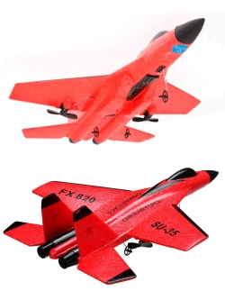 Радиоуправляемый самолет SU-35 для начинающих 2.4G - FX820-RED