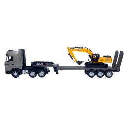 Радиоуправляемый экскаватор и грузовик HuiNa Toys масштаб 1/18 2.4G 9CH - HN1522 (свет, звук)