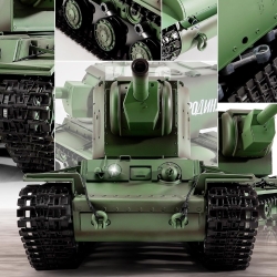 Радиоуправляемый танк Heng Long KV-2 Upgrade V7.0 масштаб 1:16 RTR 2.4GHz - 3949-1Upg V7.0