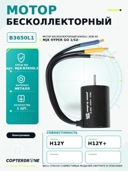 Мотор бесколлекторный B3650L1 в для автомоделей MJX H12Y - MJX-B3650L1