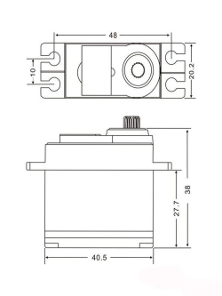 Сервомашинка цифровая JX Servo PDI-4503HB (45.5г/3.95/0.12/6V) стандартная