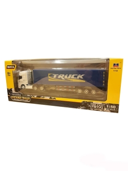 Металлический грузовик контейнеровоз HUI NA TOYS масштаб 1:50 - HN1732-BLUE