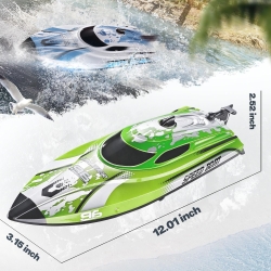 Радиоуправляемый катер CS Toys Wander (30 см, LED, 25 км/ч) - HJ820-GREEN