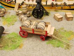 Сборная картонная модель Shipyard телега с бочками (№81), 1/96 - ML081