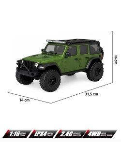 Радиоуправляемый краулер HB Wrangler (32 см, 4WD, 1:16) - HB-R1605