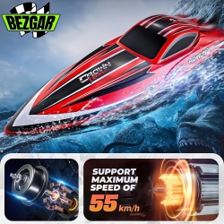 Радиоуправляемый катер HJ toys / HongXunJie Chasing Waves PRO с сумкой (41 см, 55 км/ч, Brushless) - HJ818PRO-RED-BAG