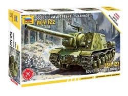 Модель Сборная ZVEZDA Советский истребитель танков ИСУ-122 (сборка без клея), 1:72