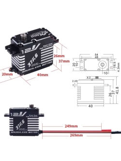 Сервомашинка цифровая JX Servo CLS-12V7337 (73г/37.5/0.08/14.0V) Full metal CLS-12V7337