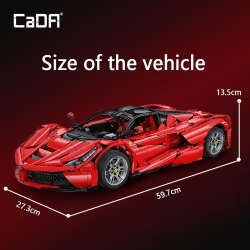 Конструктор CaDA MASTER спорткар Hyper Car, 4739 элементов - C61505W