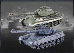 Радиоуправляемый танковый бой Zegan Russian Type 90 v2 и German King Tiger v2, масштаб 1:28 2.4GHz - ZEG99825