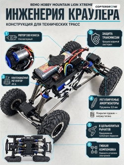 Радиоуправляемый краулер Remo Hobby Mountain Lion Xtreme 4WD 1:10 - RH1071