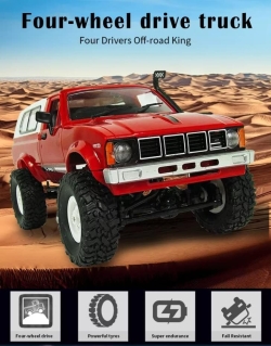 Радиоуправляемый краулер WPL Military Truck Buggy Crawler RTR 4WD масштаб 1:16 2.4G - WPLC-24-Red