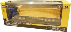 Металлический грузовик самосвал HUI NA TOYS масштаб 1:50 - HN1731-YELLOW