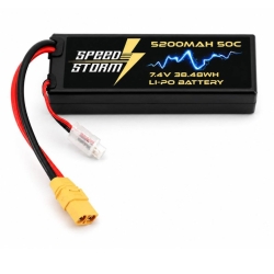 Аккумулятор Speed Storm Li-Po 7.4V 50C 5200 mAh Hard Case разъем XT90 - SS-2S5200-50-XT90