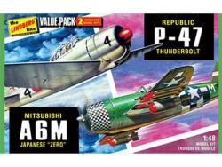 Модель Склеиваемая Hawk Lindberg 1/48 2 pack WW-II P-47 Thunderbolt