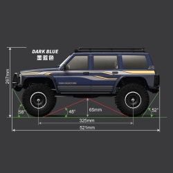 Радиоуправляемая модель трофи Yikong 4107 PRO V2 crawler Patrol Y60 (Navy blue) 4WD ARTR масштаб 1:10 2.4G - YK-4107PRO-V2-NB