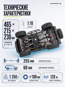 Радиоуправляемая машина краулер HSP RGT Hobby Cruiser РК-4 Jimny Waterproof 4WD RTR масштаб 1:10 2.4G - 136100V3-R86373-1