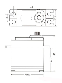 Сервомашинка аналоговая JX Servo PS-4503HB (45.5г/3.95/0.12/6V) стандартная