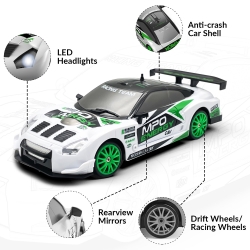 Радиоуправляемая машина для дрифта Nissan 350Z (19 см, 15 км/ч, сменные колеса, фишки) - SC24A11