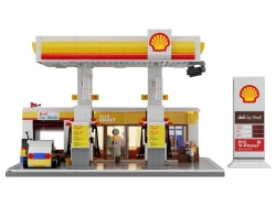 Конструктор CaDA автозаправочная станция Shell (1309 деталей) - C66026W