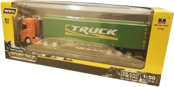 Металлический грузовик контейнеровоз HUI NA TOYS масштаб 1:50 - HN1732-GREEN