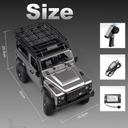 Радиоуправляемая машина джип MN MODEL Defender Silver D90 4WD 1:12 MN-99S
