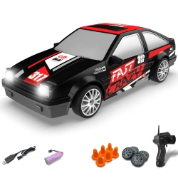Радиоуправляемая машина для дрифта Toyota AE86 (19 см, 15 км/ч, сменные колеса, фишки) - SC24A07