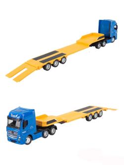 Металлический грузовик трейлер HUI NA TOYS масштаб 1:50 - HN1730-YELLOW