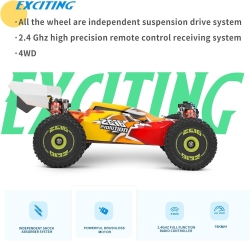 Радиоуправляемая машина багги WLtoys Brushless RC high speed off-road car масштаб 1:14 2.4G 4WD - WLT-144010